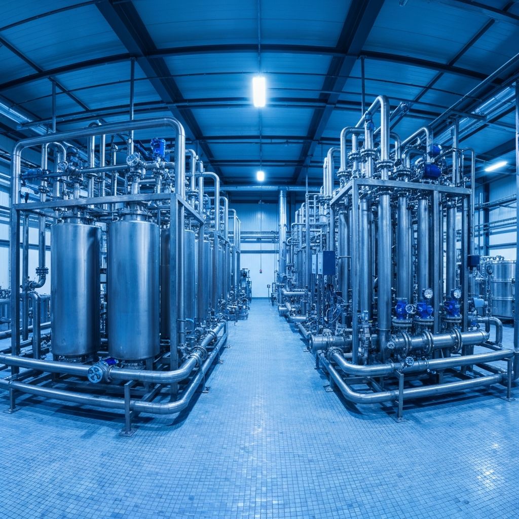 Industrial water treatment plant